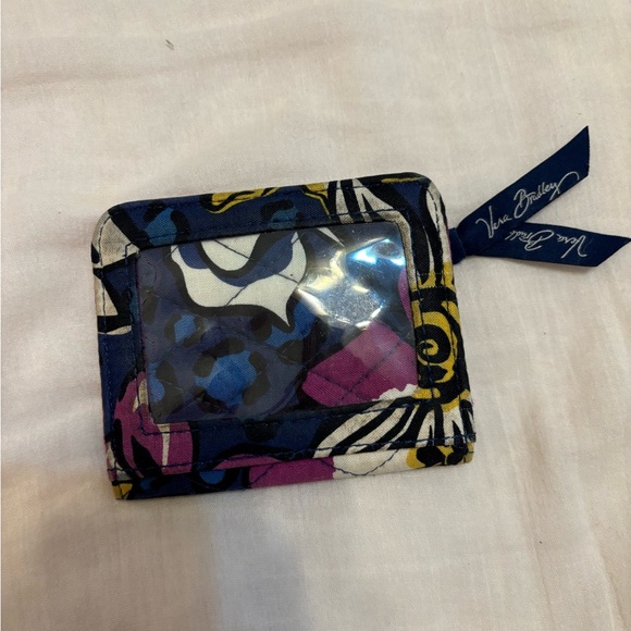 Vera Bradley Purple floral and Cheetah Print Card Holder - Picture 2 of 3